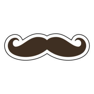 Moustache Sticker (Brown)